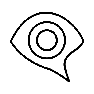 Emoji Eye In Speech Bubble logo