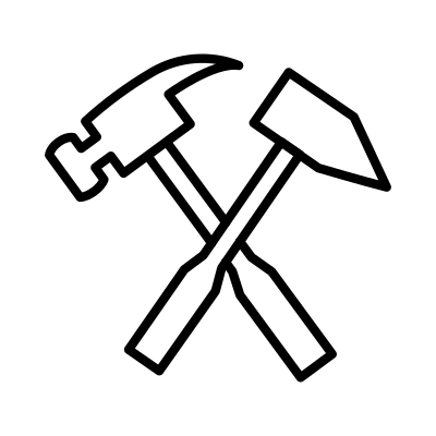 Emoji Hammer And Pick logo