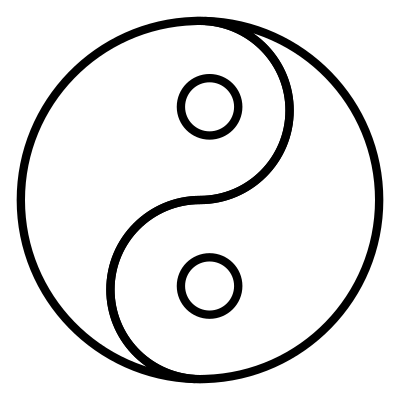 Emoji Yin Yang logo