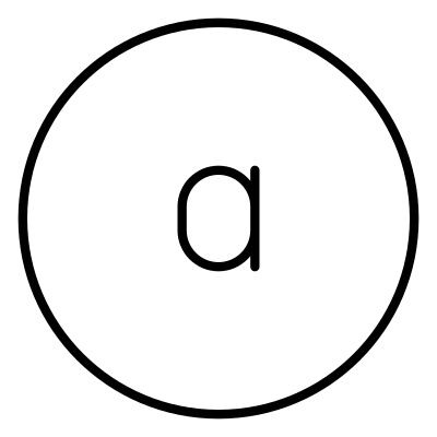 Letter Lowercase Circle A logo