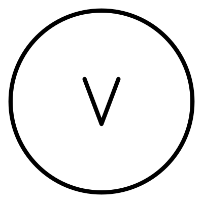 Letter Lowercase Circle V logo