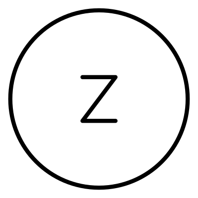 Letter Lowercase Circle Z logo