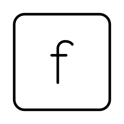 Letter Lowercase Square F logo