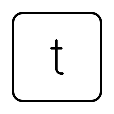 Letter Lowercase Square T logo