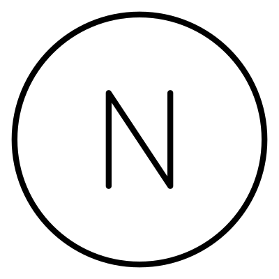 Letter Uppercase Circle N logo