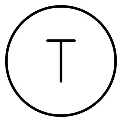 Letter Uppercase Circle T logo