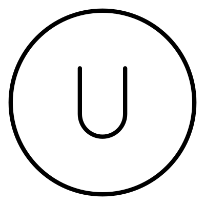 Letter Uppercase Circle U logo