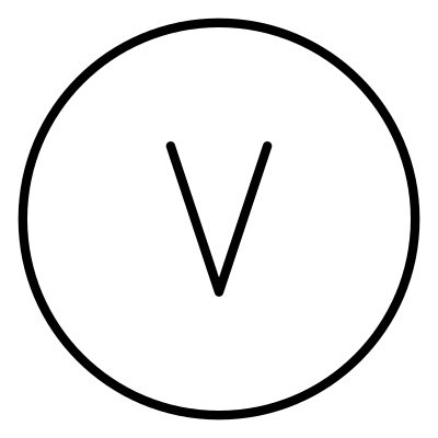 Letter Uppercase Circle V logo