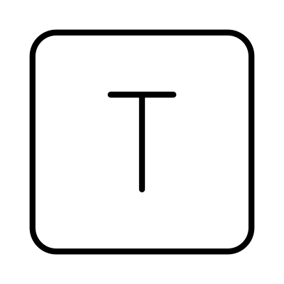 Letter Uppercase Square T logo