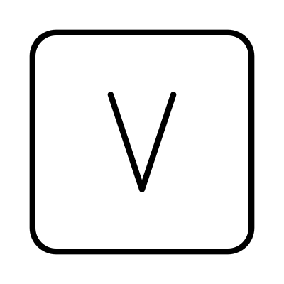Letter Uppercase Square V logo