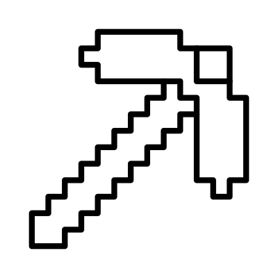 Minecraft Pickaxe logo