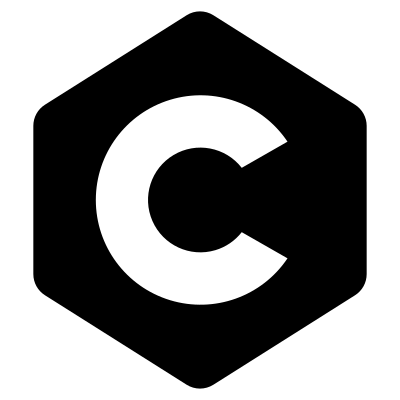 C Language Logo Solid logo