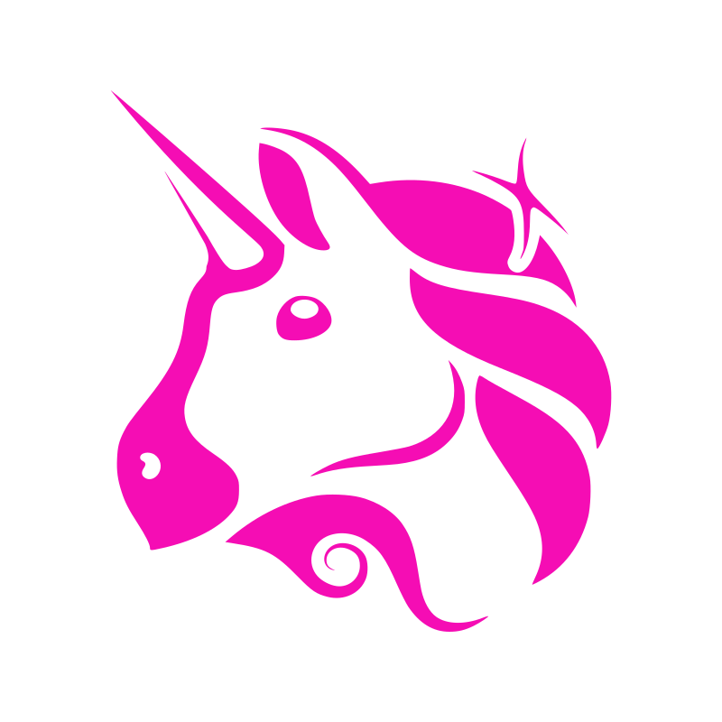 Logotipo de Uniswap; recurso visual para identificar el sitio oficial y distinguirlo de imitaciones
